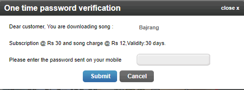 One Time Password verification
